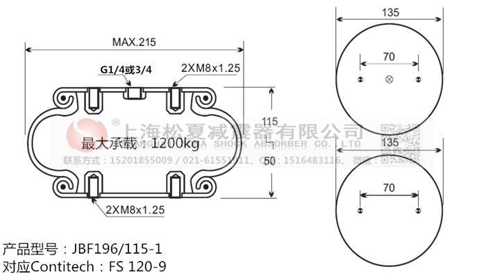 JBF196/115-1橡膠<a href='http://m.kagura77.com/' target='_blank'><u>空氣彈簧</u></a>