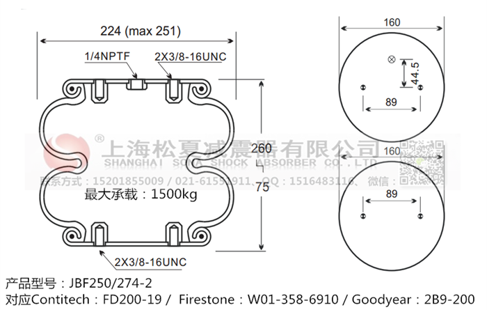 JBF250/274-2橡膠<a href='http://m.kagura77.com/' target='_blank'><u>空氣彈簧</u></a>